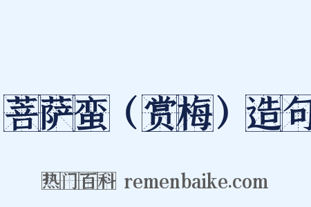 菩萨蛮（赏梅）造句是什么意思的图片